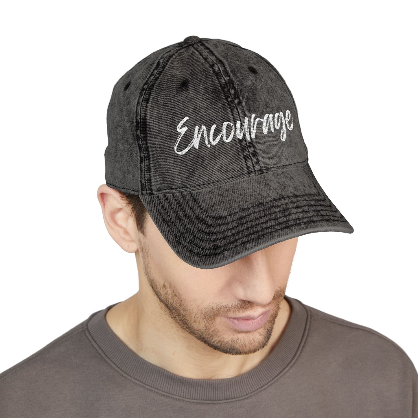 ‘Encourage’ Vintage Embroidered Cap