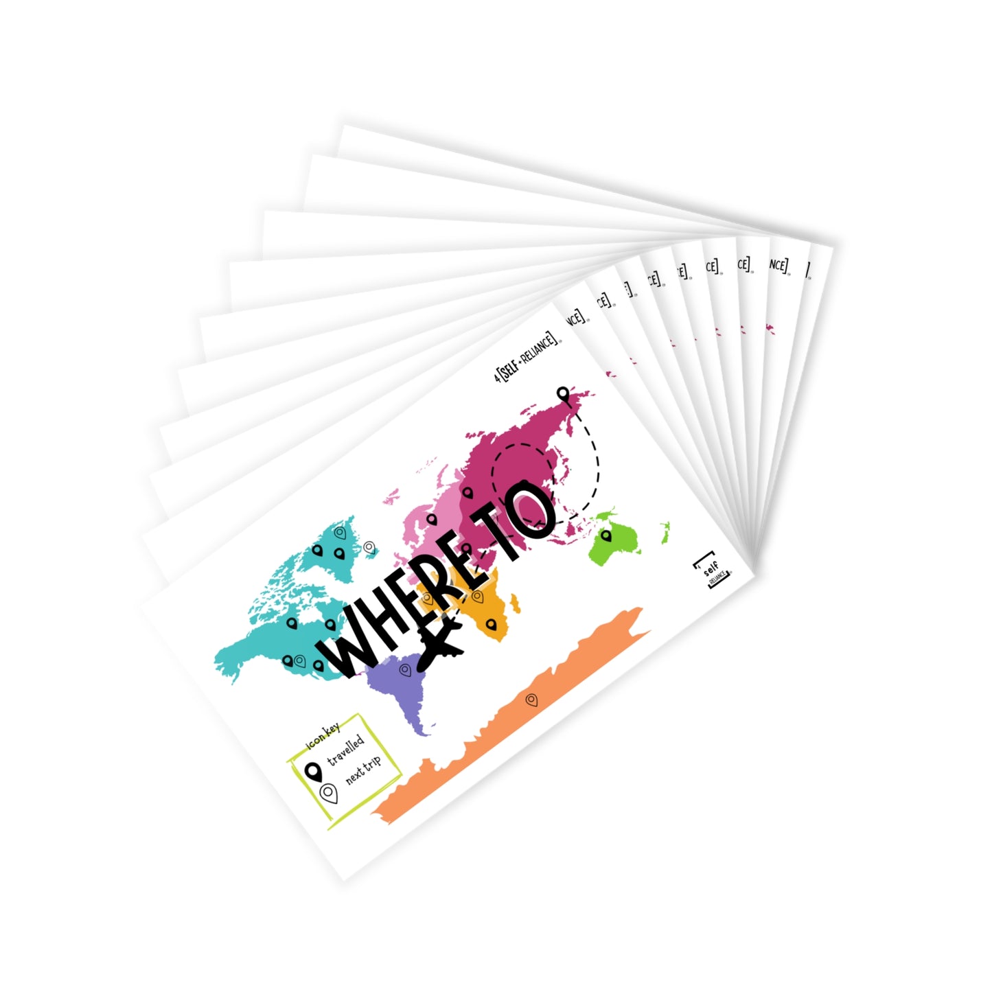 the 'Where To' Postcards Set - Travel with me, Tell Me Your Next. (10 Pieces)