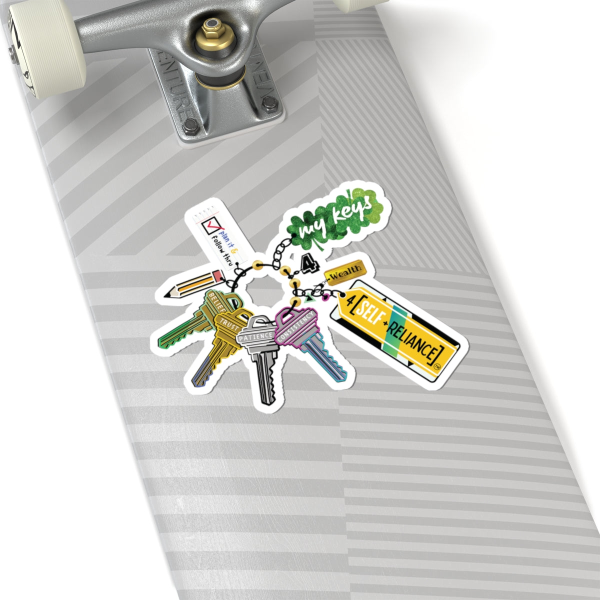 Keys 4 Wealth (Kiss Cut Sticker)